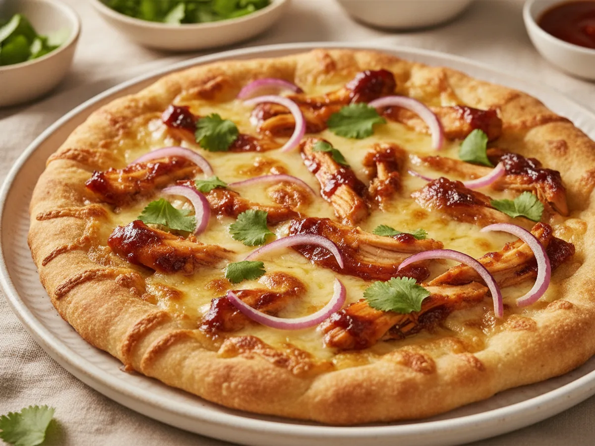 BBQ chicken flatbread