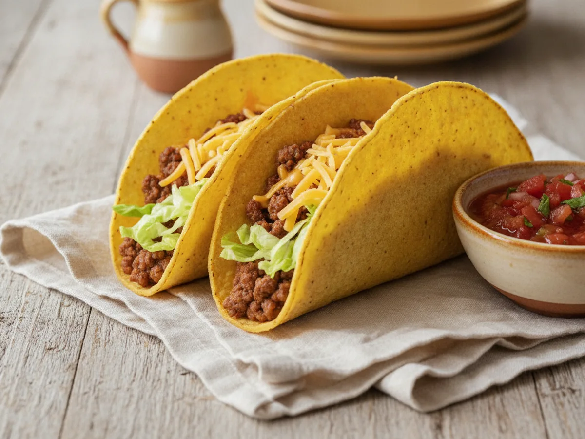 Crispy beef tacos
