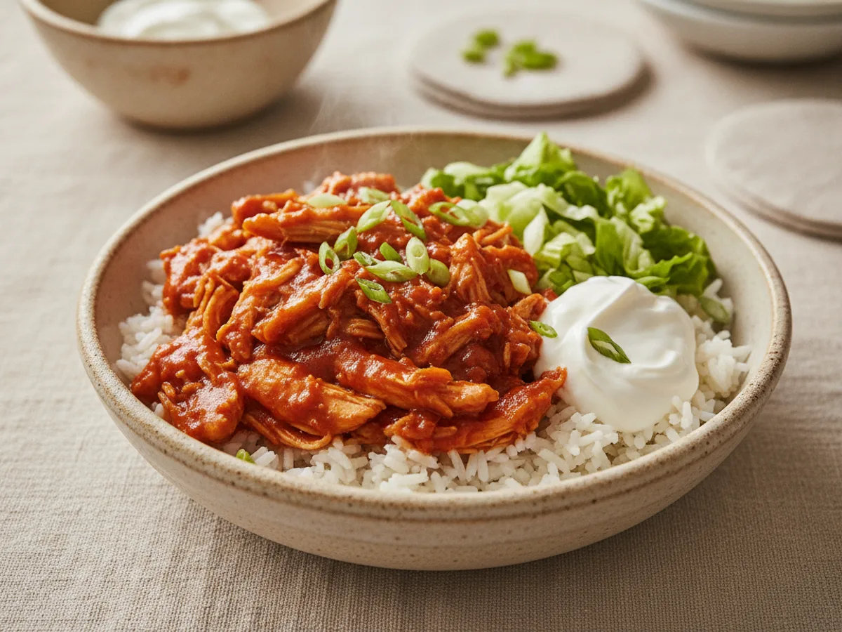 Lazy buffalo chicken bowl