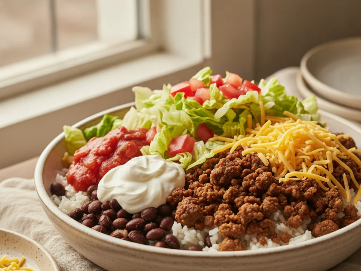Loaded taco bowl