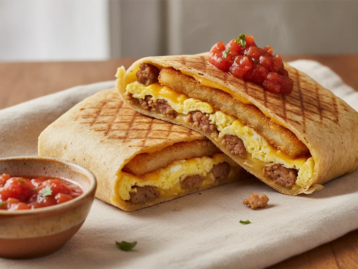 Breakfast crunch wrap